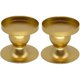 thumbnail image 1 of Candlestick Set Gold Votive Candle Holders Vintage Brass Candlesticks 6cm/2.36in Pillar Candle Holder, 1 of 5