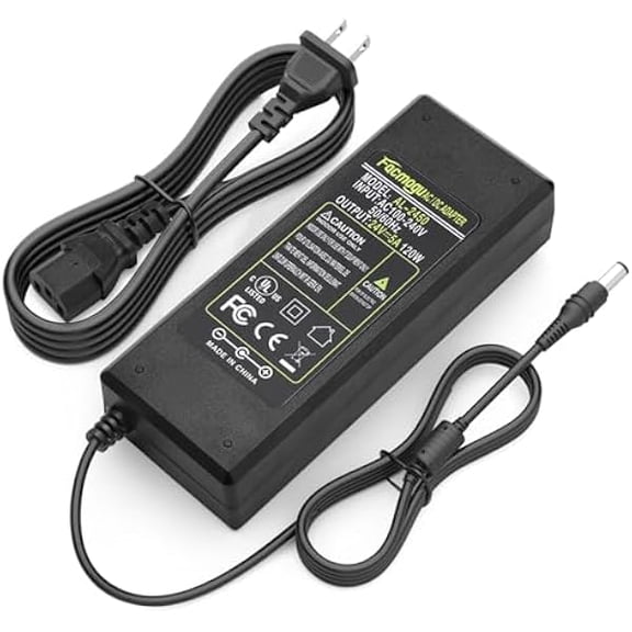 24V 5A Power Adapter, 120W 110-240V AC to DC 24V Transformer, 24 Volts DC Power Supply for LED Light CCTV Camera Monitor, 120W Switching Transformer 5.5x2.5mm & 5.5x2.1mm DC Plug Converter