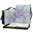 thumbnail image 3 of ZUXONGSY Cross Hibiscus Pigeon Print Bible Case for Women Hope And Love Leather Bible Cover with Shoulder Strap and Handle Sturdy Bible Protector Zippered Bible Bag with Pen Slots, L, 3 of 6