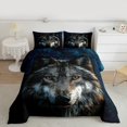 thumbnail image 2 of Homewish 3D Tribal Wolf Bedding Comforter Set for Teens, Jungle Wildlife Animal Twin Comforter Sets, Rustic Farmhouse Reversible Bedding Set, Ultra Soft Bedroom Decor, 2 Pieces, 2 of 8