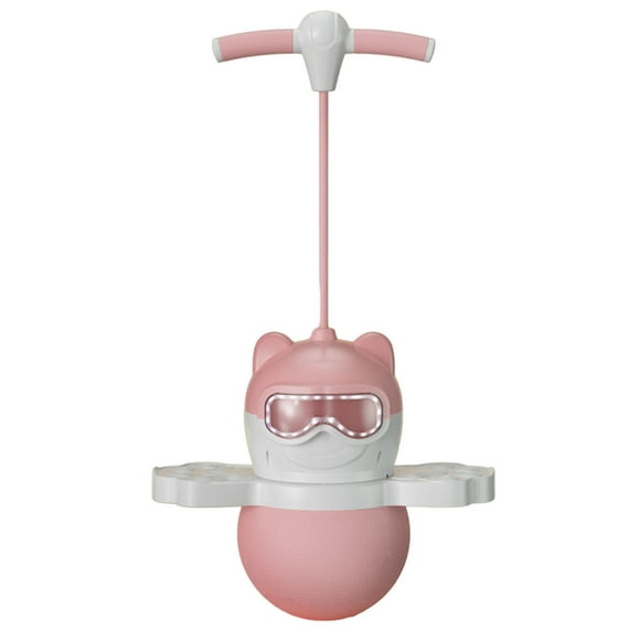 CSChome Height Exercise Equipment Toddler Bungee Jumper Toy with Non-slip Handle Cartoon Design Indoor Outdoor Bouncing Ball Balance Training Equipment for Kids