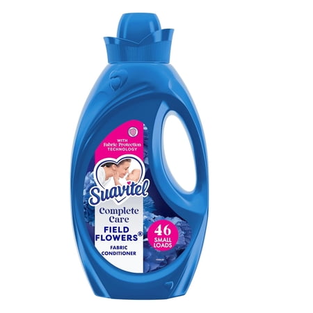 Suavitel Complete Liquid Fabric Softener, Fabric Conditioner, Field Flowers Scent, 46 fl oz Bottle