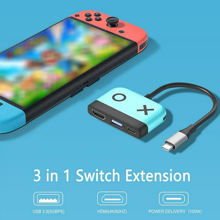 Switch Dock for Switch,Portable Dock with HDMI TV USB 3.0 Port and USB C Charging,Compatible with Nintendo Switch MacBook Pro/Air Samsung and More (red) - Walmart.com