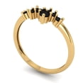thumbnail image 2 of 0.17 ctw Wedding Band for Women - 18K Yellow Gold Natural Onyx Stackable Eternity Ring, 2 of 6
