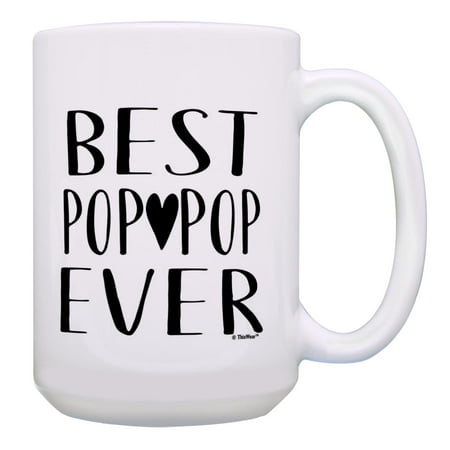 

Pop-Pop Gifts For Men For Pop-Pop Best Pop Pop Ever Heart Family 15oz Ceramic Coffee Mug Pop Pop