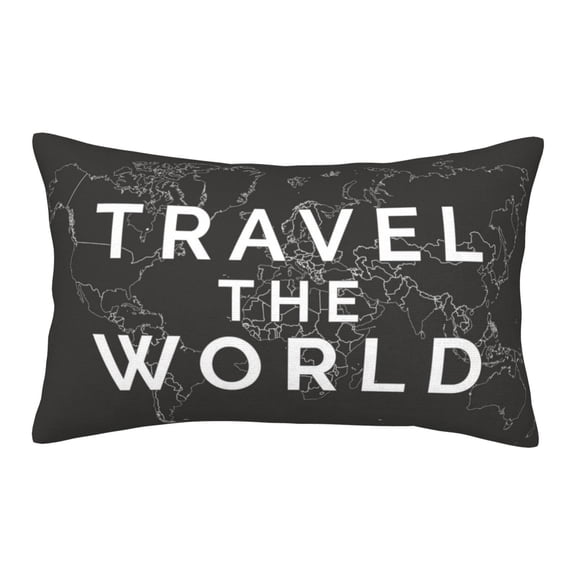 Rateoe Travel The World1 Pattern Pillow Covers with Invisible Zipper(Pillows are not Included) Standard Pillowcases-14"x20"