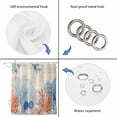 thumbnail image 6 of Small Stall Shower Curtain 48x72 Inch Narrow Half Size Orange Navy Blue Coral Bath Curtains Bathroom Decor, Summer Beach Coastal Retro Waterproof Fabric Shower Curtain Set with Hooks 48 Inch, 6 of 6