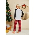 thumbnail image 3 of U2SKIIN Matching Pajamas for Couples, Plaid Ultra Soft Pullover Pjs Set for women Warm Loungewear（Black/Buffalo Plaid-Red，XL）, 3 of 5