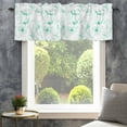 thumbnail image 4 of Valance for Windows,Watercolor Green Flowers Valances Curtain Rod Pocket Valance for Kitchen Bedroom Living Room Bathroom,Classic Country Floral Art Short Curtains Window Treatment 54x18in, 4 of 9