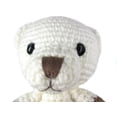 thumbnail image 6 of Hand Crochet Stuff Toy 6" Inches White Sitting Bear Bobbie Plushy, 6 of 6