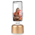 thumbnail image 2 of 360 Degree Rotation Smart Selfie Holder Auto Face Object Tracking Live Stream Holder Video Vlog Shooting for iPhone Android Smartphone (Golden), 2 of 5