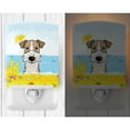 thumbnail image 2 of Caroline's Treasures BB2115CNL Wire Haired Fox Terrier Summer Beach Ceramic Night Light, 6x4x3", multicolor, 2 of 2