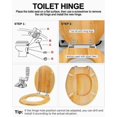 thumbnail image 3 of 2 Sets Toilet Seat Hinges, Zinc Alloy Hinge with Screws, Toilet Lid Accessories, Universal Toilet Seat, Toilet Lid Closure Fasteners (Gold), 3 of 5