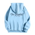 thumbnail image 4 of MHFRRA Sudadera con Capucha y Estampado de Letras para Un Estilo Casual Elegante y Cómodo Sudadera Tipo Jersey para El Día A Día Azul claro, 4 of 5