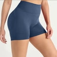 thumbnail image 5 of Leey-World Biker Shorts 4'' - High Waisted Booty Workout Volleyball Yoga Womens Spandex(Navy,M), 5 of 9