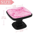 thumbnail image 4 of 4 Pcs Square Cabinet Handle Cupboard Knob Drawer Pulls Handle Pink Diamond Drawer Knobs with Screws Furniture Decoration, 4 of 7