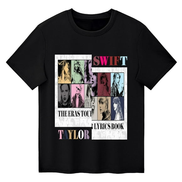 Cyinyin Taylor Swift Merch Country Taylor Swift Music A Lot Going On at The Moment Shirt for Women Letters Graphic Taylor Swift Music City Vacation Shirt Tee Outfits Shirts for Women Black XL