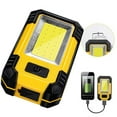 thumbnail image 1 of LED Work Light Rechargeable, Magnetic COB Portable Worklights, 30w Lumens, Job Site Lighting for Car Repairing,Camping,Hunting (Yellow), 1 of 5