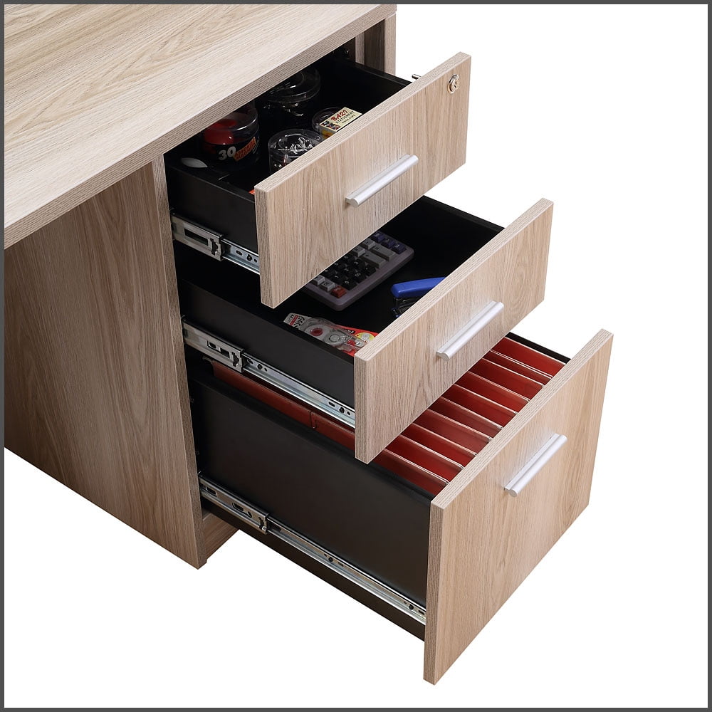 At Work Bowfront Executive Desk  71"W Espresso Laminate
