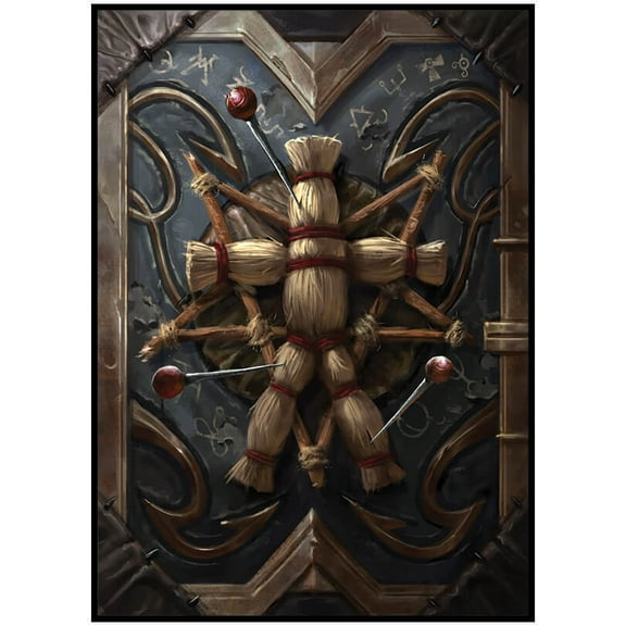 Fantasy North - Book of Curses - Spellbook Series - 100 Textured Matte TCG Card Sleeves - Fits Magic MTG Commander Pokemon and other Card Games - Playing Card Sleeves