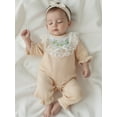 thumbnail image 6 of Rovasas Baby Girl Romper Floral Embroidery Lace Ruffled Long Sleeve Jumpsuit, 6 of 9