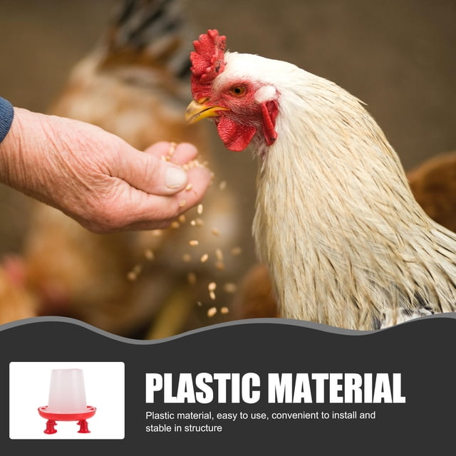unbranded Comedero Colgante Plástico Duradero Para Alimentación Simultánea De Pollos Gansos Y