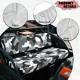 thumbnail image 6 of FKELYI Black Camo Grey Print UTV Seat Cover Waterproof Powersports Seats Covers Anti-Dust Mule Bench Seat Cover Compatible with Mule SX 2017-2023 Interior Decor, 6 of 7