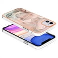 thumbnail image 2 of ELEHOLD for iPhone 11 6.1 inch Marble Case, Clear Electroplated Frame Soft TPU Anti-Scratch Wear-Resistant Wireless Charging Slim Fit Transparent Case for iPhone 11,Rosegold, 2 of 5