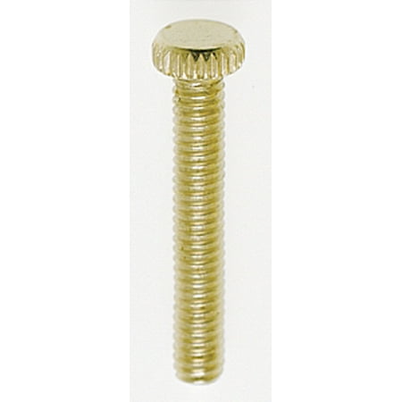 

Satco Steel Knurled Head Thumb Screws 8/39 Brass Plated 1in