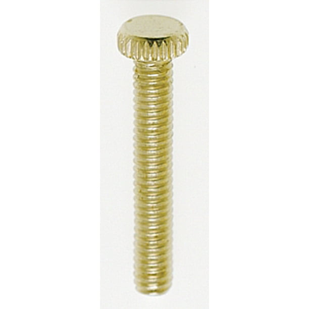 Satco Steel Knurled Head Thumb Screws 8/39 Brass Plated 1in Walmart