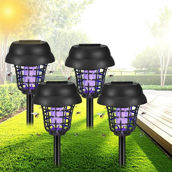 Jahy2Tech Solar Bug Zapper Outdoor Mosquito Killer for Bug Gnat Fly Small Flying Insect Mosquito Repellent for Patio Yard Garden Farm 4 Pack