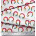 thumbnail image 3 of Soimoi White Poly Georgette Fabric Paint Brush Abstract Print Fabric by Yard 42 Inch Wide, 3 of 3