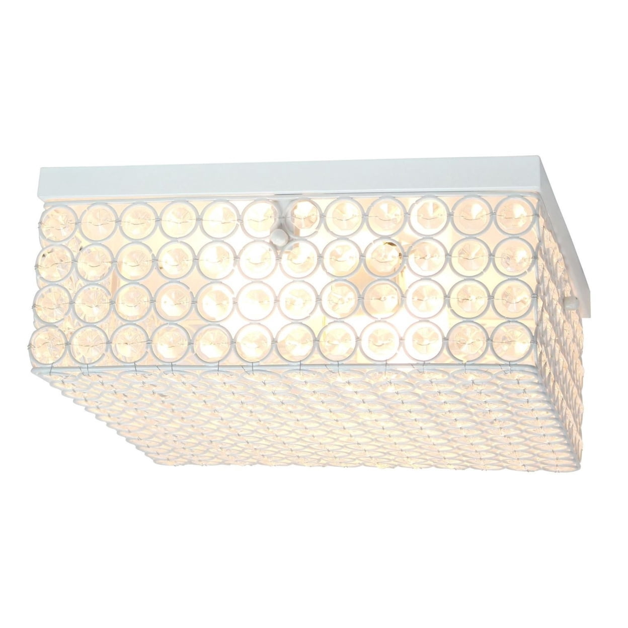 Lalia Home Glam 2 Light 12 Inch Square Flush Mount White