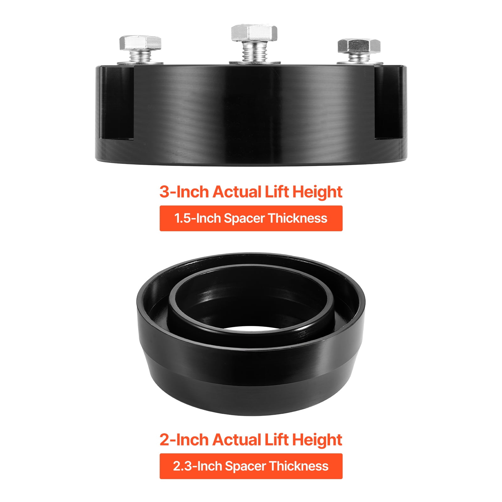 KFFKFF 3-Inch Front and 2-Inch Rear Suspension Leveling Kit for 2003-2022 Toyota 4Runner 2WD/4WD and 2007-2015 Toyota FJ Cruiser 2WD/4WD, Includes Strut and Coil Spring Spacers for Enhanced Chassis