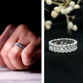 thumbnail image 6 of Rosec Jewels 2 CT Moissanite Anniversary Eternity Band Ring, 925 Sterling Silver, US 11.50, 6 of 9