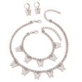 thumbnail image 1 of 1 Conjunto de joyas con colgante de mariposa, pulsera de circonita con dije brillante, 1 of 5