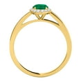 thumbnail image 3 of Aonejewelry 0.55 Ct. Ttw Diamond and Oval Shaped Emerald Ring in 10K Yellow Gold, 3 of 4