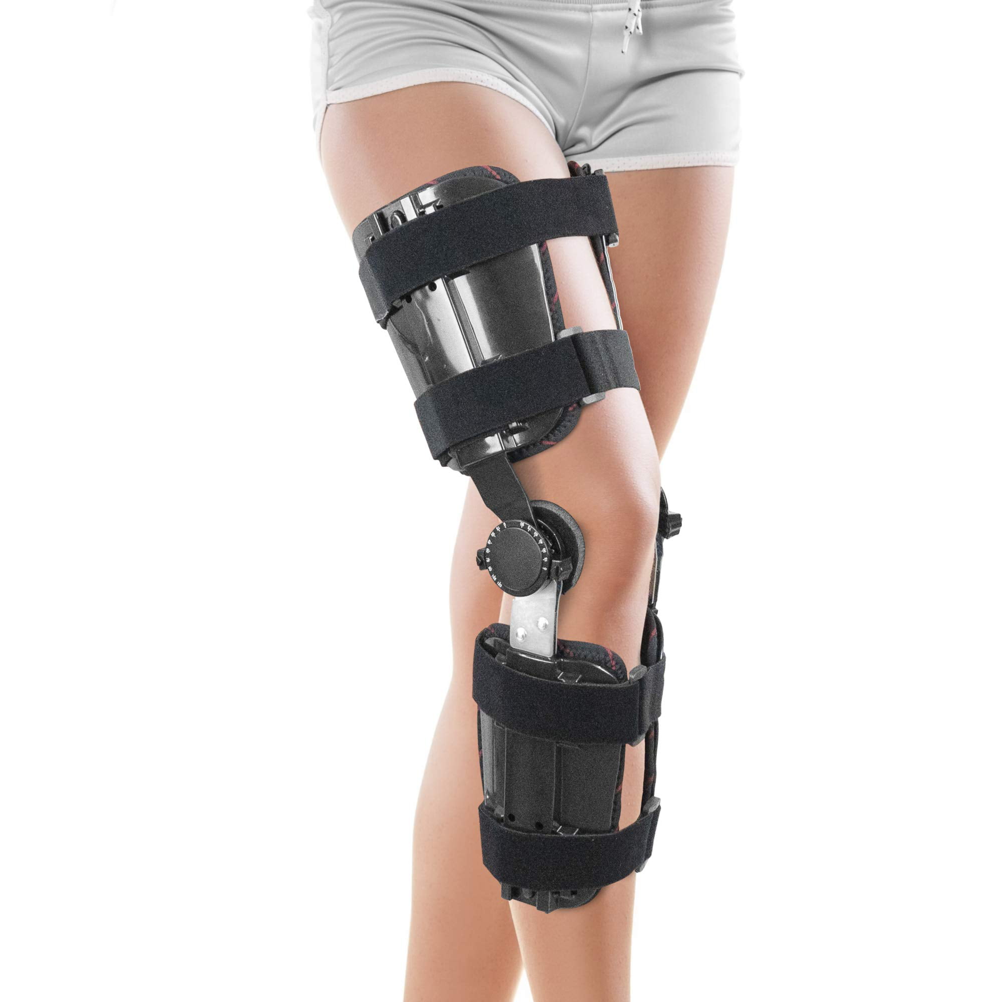 ORTONYX Hinged Adjustable Knee ROM Brace Support Stabilizer Immobilizer -  Walmart.com