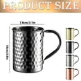thumbnail image 3 of FURNIX 430Ml Hammered Surfaces Mug With Handle,Stainless Steel Coffee Mug,Camping Cups,Portable Hiking Cup,Lightweight Teacups,Cups For Travel Picnics,Mug For Shower Home,Cups For Cold Drinks, 3 of 5