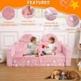 thumbnail image 4 of 8PCS Mondular Kids Play Couch,Toddler Sectional Sofa Building Fort for Gaming Reading,Foam Nugget Set for Playroom Bedroom Pink, 4 of 8
