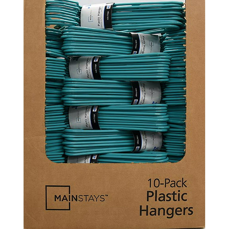 Mainstays Clothing Hangers, 10 Pack, Scuba Lime, Durable Plastic 