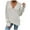 White, variant on IROINNID Womens Sweater Cross Wrap V-Neck Pullover Sweater Solid Color Comfy Mid-Length Long Sleeve Shirt Sweater Tops