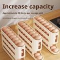 thumbnail image 2 of SharkTRUE Tiers Egg Holder for Fridge, SpaceSaving Automatic Rolling Eggs Dispenser,Eggs Storage Rack, Egg Distributor for Refrigerator, Egg Storage Rack for Kitchen, 2 of 10