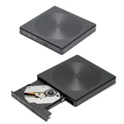 External DVD Drive, USB 3.0 CD Burner CD/DVD +/-RW Optical Drive, Slim Portable DVD CD ROM Rewriter Writer Duplicator for Laptop Desktop PC Windows 11/10/7 MacBook (Black)