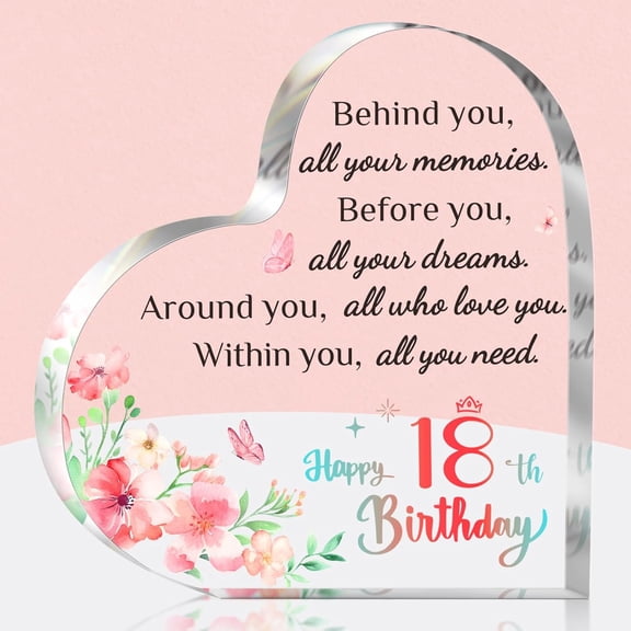18th Birthday Gifts for Girls & Boys - Acrylic Keepsake Decorations