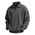 thumbnail image 3 of Rvasteizo Kids Boys Girls Sweatshirt Half Zip Lapel Solid Long Sleeve Pullover Top for Boys Girls 3-14Years, 3 of 3