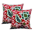 thumbnail image 4 of Joita Saucy Flowers Oreiller Intérieur / Extérieur - Tissu Polyester Rouge (Lot de 3), 4 of 5
