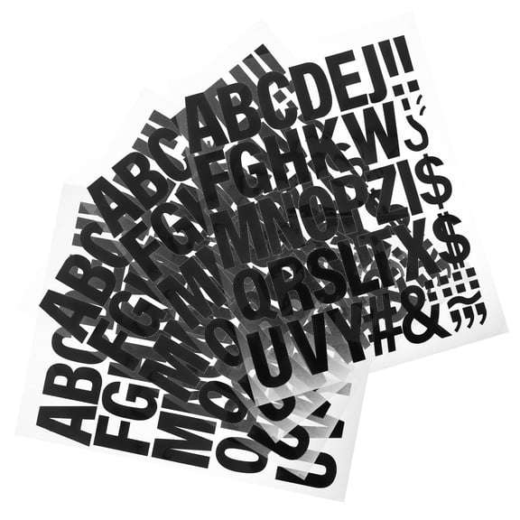 Nicehomfit Iron on Alphabet Letters Patch Black Heat Transfer Vinyl for Clothes Hats and Backpacks