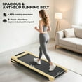 thumbnail image 5 of Resenkos 2.5HP Folding Walking Pad Treadmill with Remote and Transport Wheels - Natural Wood, 5 of 7