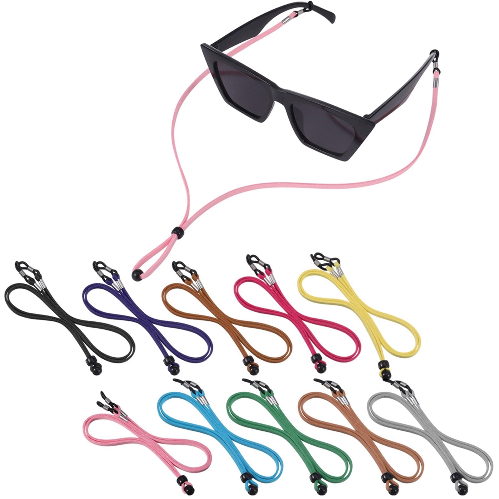 2PCS Adjustable Silicone Glasses Sunglasses chain Eyeglasses Straps Sports B XJ 